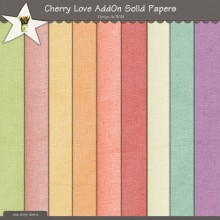 Cherry Love AddOn Solid Papers